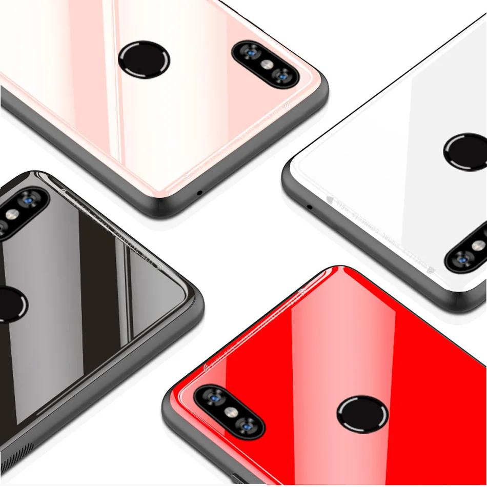 Чехол для xiaomi mix 2s 64 ГБ роскошный тонкий глянцевый чехол из закаленного стекла