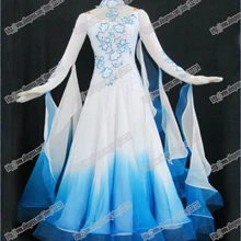 Мерцание Костюмы для бальных танцев юбка для танцев женские современный Танцевальный костюм платье для сцены юбка, конкурс Костюмы для бальных танцев платье b-0010