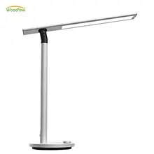 Деревянный светодиодный светильник из алюминиевого сплава с двойным источником, умная Настольная лампа для ухода за глазами, складная сенсорная Настольная лампа с регулируемой яркостью для обучения и работы
