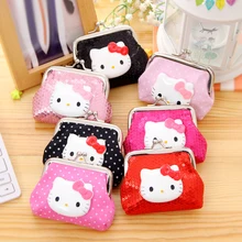 1pcs lovely cartoon hellokitty cloth art sequins girl coin purse child change purse,lady students toys children gift keys holder