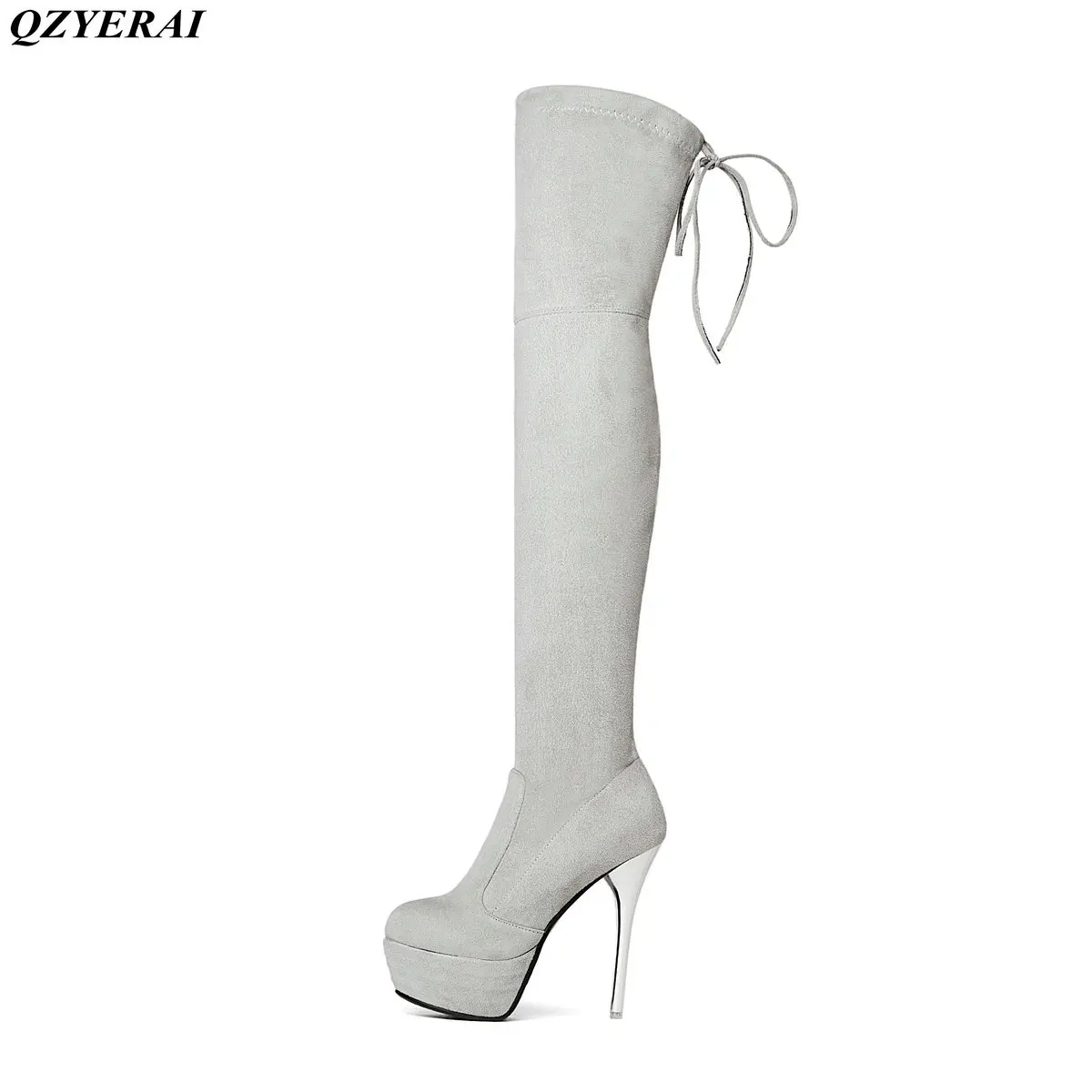 

2018 New Women Boots Sexy Fashion Over the Knee Boots Sexy Thin Square Heel Boot Platform Woman Shoes Black size 34-43