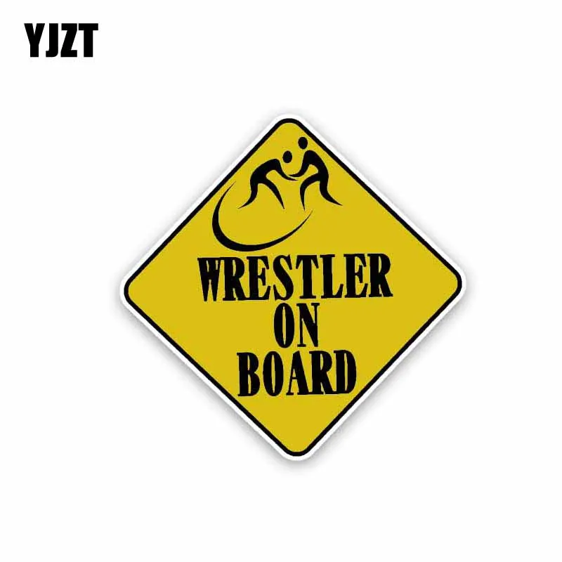YJZT 13.1CM*13.1CM WRESTLER ON BOARD PVC Decal Sport Car Sticker 12-40260 | Автомобили и мотоциклы