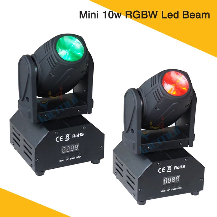 

(2Pcs/Lot) RGBW 10W Led Beam Light Mini Beam Moving Head Light