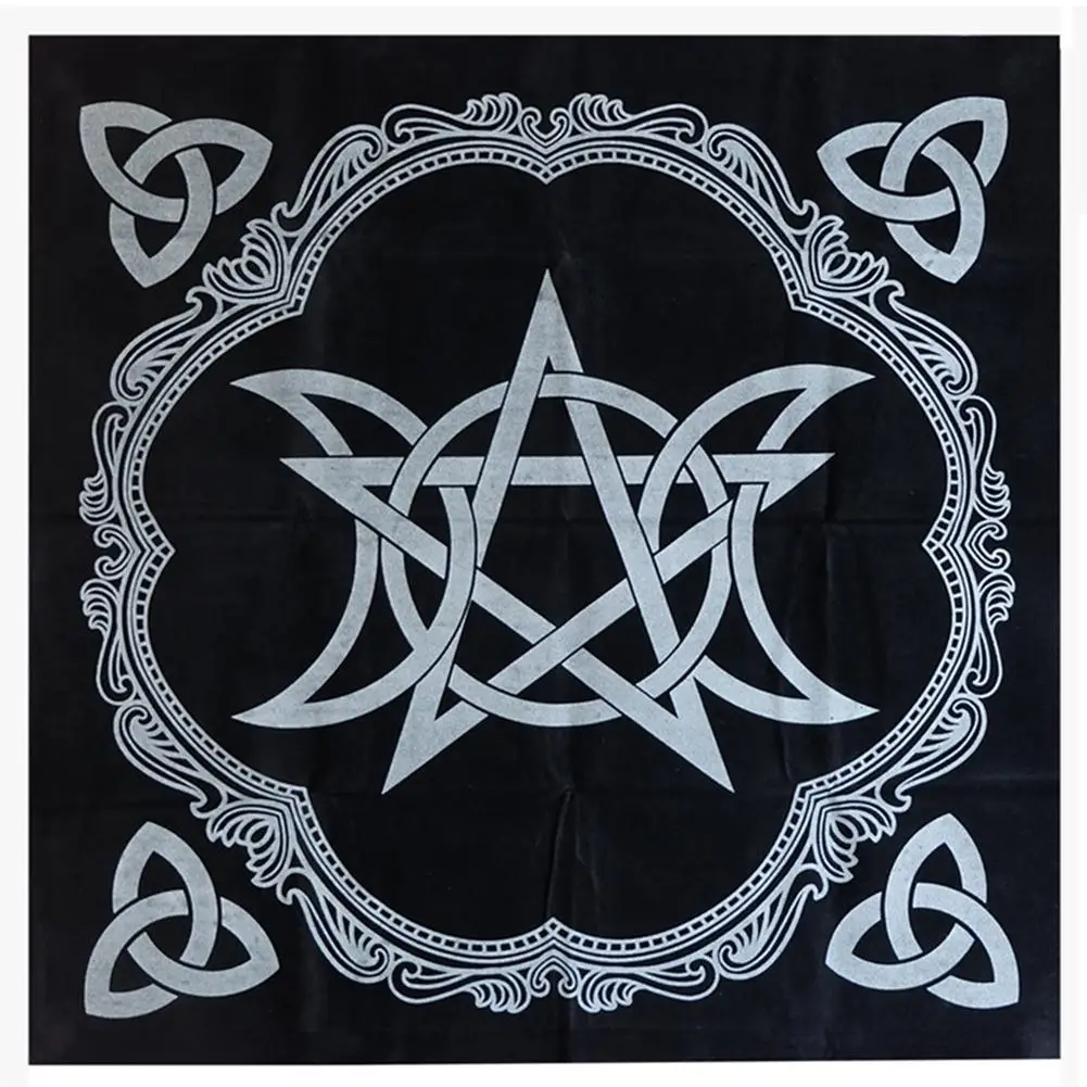 49x49cm Non-woven Board Game Textiles Tarot Table Cover Playing Cards Pentacle Tarot Game Flannel Divination Tablecloth