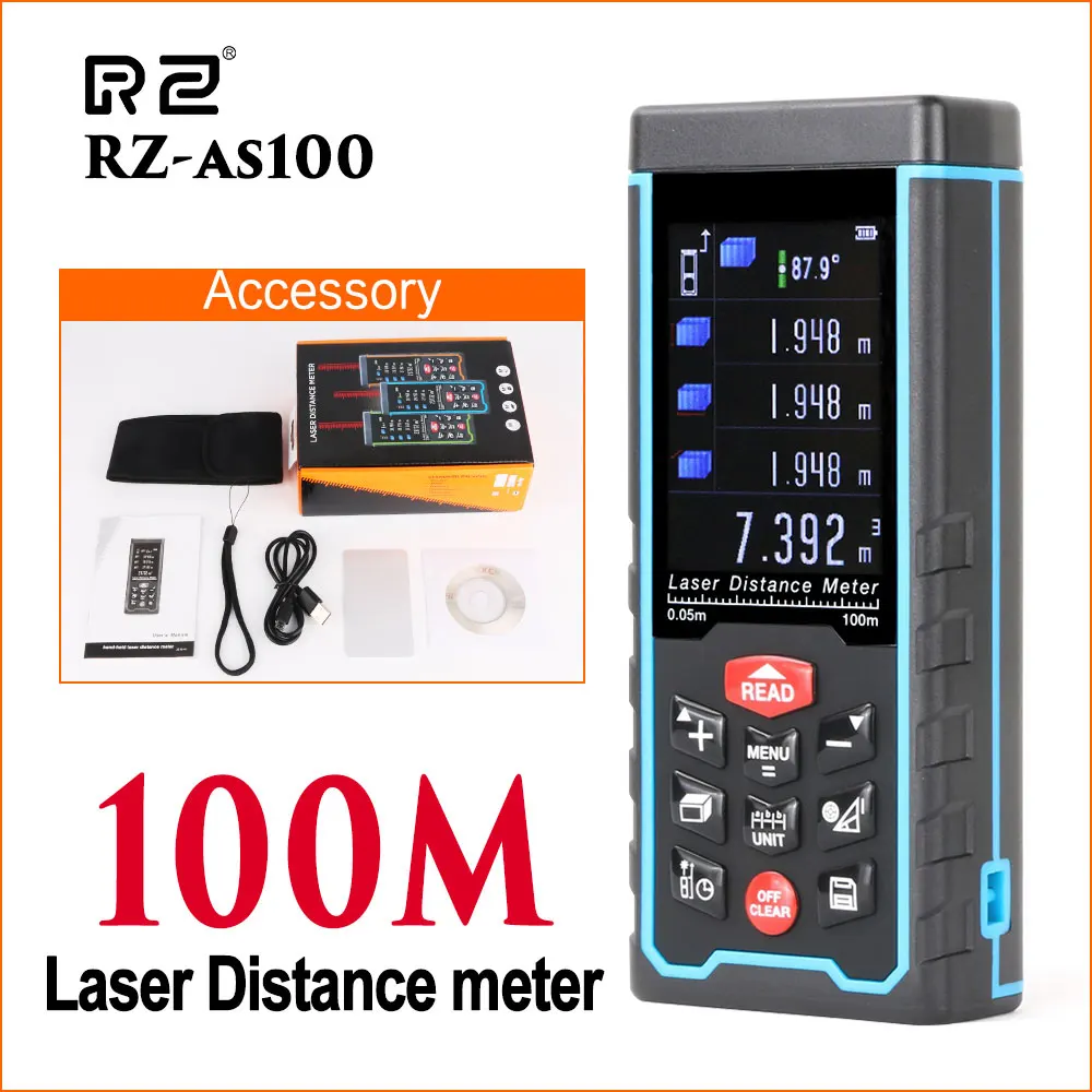 RZ Laser Distance Meter Rangefinder Range Finder Hunting Digital Handheld Distance Meter 50m 100m Tape Ruler Laser Rangefinder RZ Laser Distance Meter Rangefinder Range Finder Hunting Digital Handheld Distance Meter 50m 100m Tape Ruler Laser Rangefinder