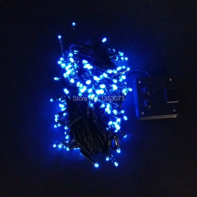 22M 200LED Solare Lights Outdoor Solar Powered LED String Fairy automatic Garden waterproof Christmas - blue lighting 1-2