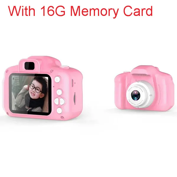 Детская камера мини цифровая Милая камера для детей высокое разрешение умная съемка видео Запись функция игрушка камера s подарки - Цвет: Pink