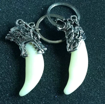 

Free Shipping yqtdmy 12 pcs Unisex Tooth Jewellery Charm Smooth Chain Gifts Keychain