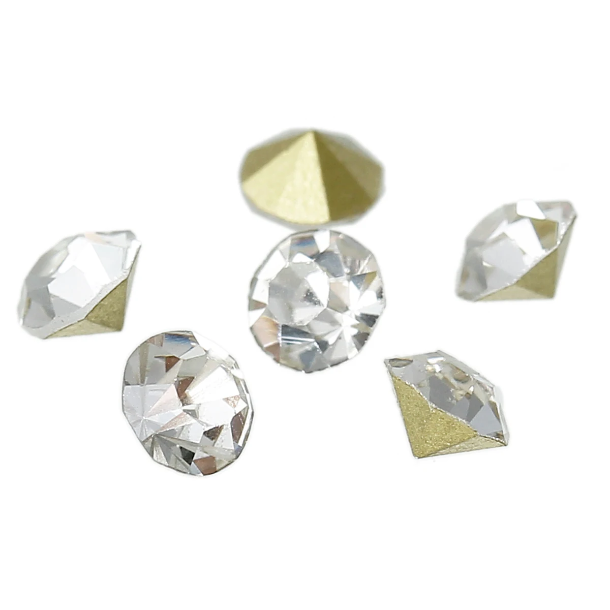 

DoreenBeads Clear Point Back Rhinestone Cone Transparent ss16 DIY Faceted 4mm(1/8")x 3mm(1/8"),1000PCs