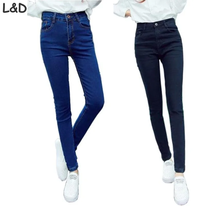 2017 New Arrival Wholesale Woman Denim Pencil Pants Top