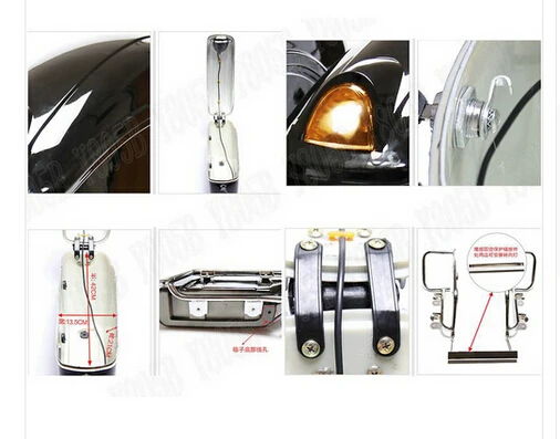 Матовый черный Жесткий седельная сумка на багажник, багаж, задний светильник, рельсовый кронштейн для Honda Yamaha Suzuki Kawasaki Sport Bobber на заказ