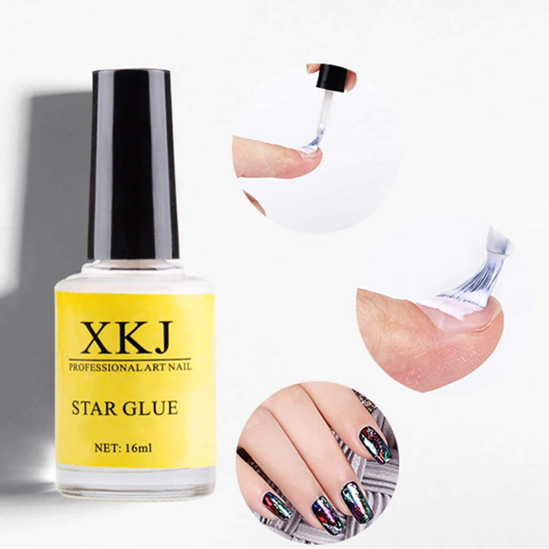 Hot 1 Bottle 16ml Clear Star Glue for Nail Foil Adhesive Sticker