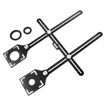 

Aluminum Alloy Multi Angle Measuring Six-Fold Ruler Positional Locator Universal Trepanning Lineation Tile Glass Punching Tool