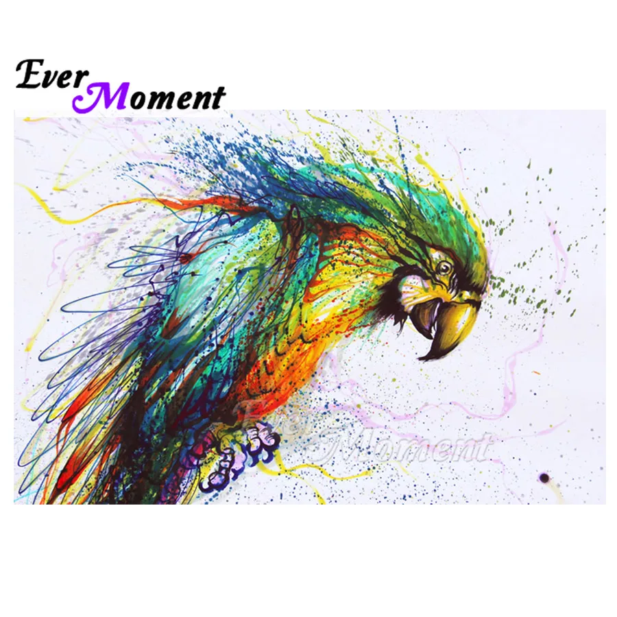 Ever Moment Diamond Painting Colorful Parrot Artwork Gift Picture Of Rhinestone Embroidery 5D DIY Full Square 3F1462 | Дом и сад