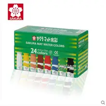 Сакура твердая краска на водной основе 24 цвета наборы, сплошной цвет воды иллюстрация цвета краски мультфильм воды