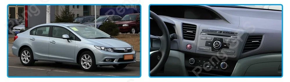 Excellent 10.4“ PX-6 Android 8.1 Tesla Radio Car GPS Navigation for Honda Civic 2012-2015 Voice Control 4G+64G 1920*1080 4K Headunit Radio 11