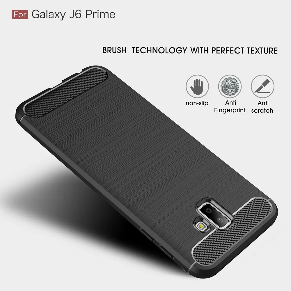 Силиконовый чехол для телефона samsung Galaxy J6 2018 J4 J8 A6 A8 углеродного волокна TPU
