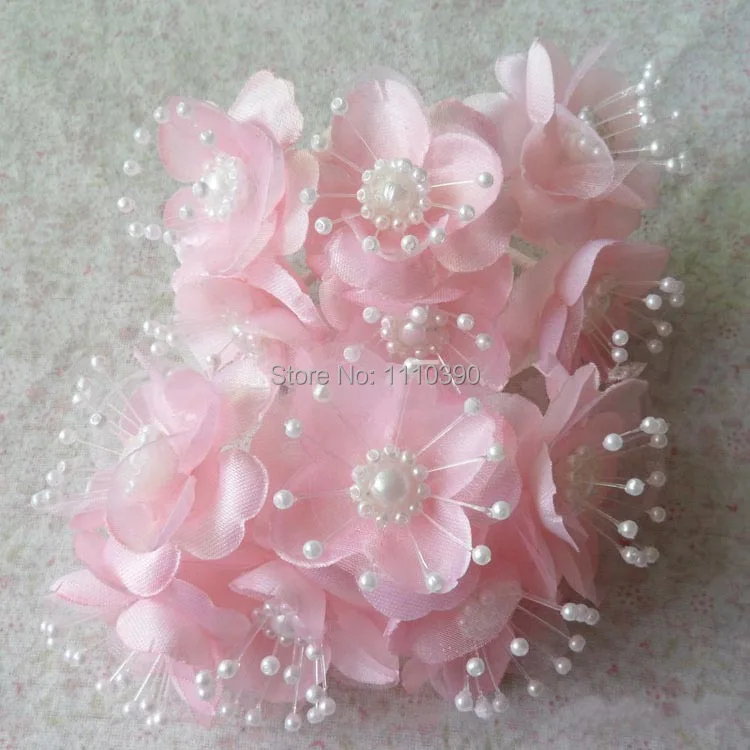 Buy 4CM Artificial Flower Satin Ribbon Roses Heads