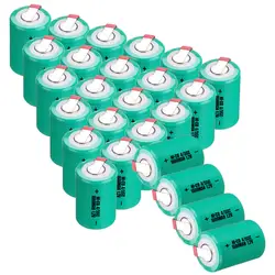 25 шт. 4/5SC батарея 1,2 в SUBC батареи перезаряжаемые высокого стока 1600 мАч с вкладками цвет случайный