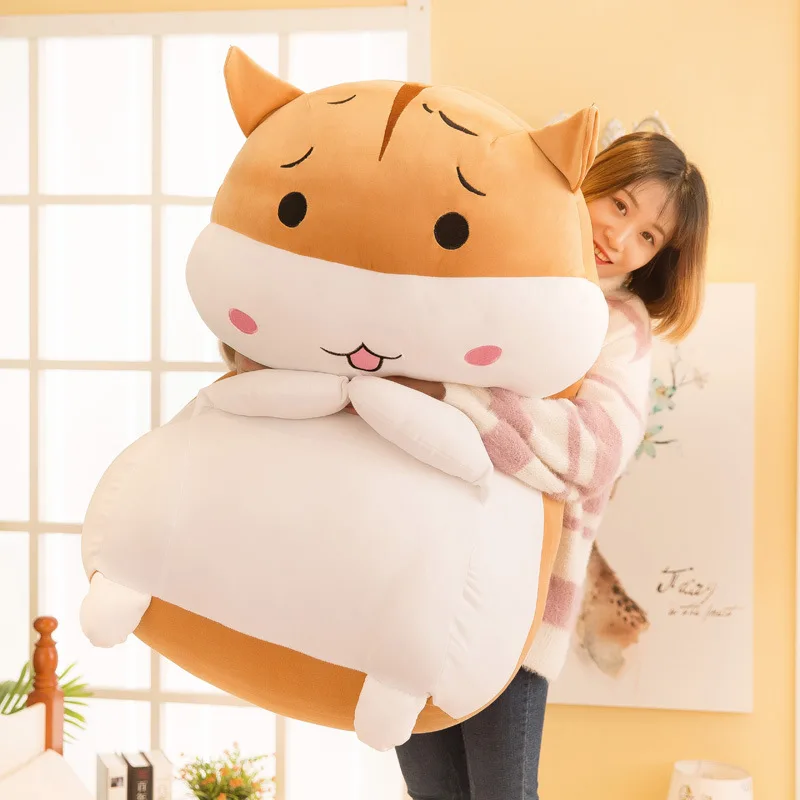 

Fat Big Expression Plush Hamster Doll Stuffed Toys Hamster Pillow Birthday Present Baby Accompany Doll Gift for Kids Dropship