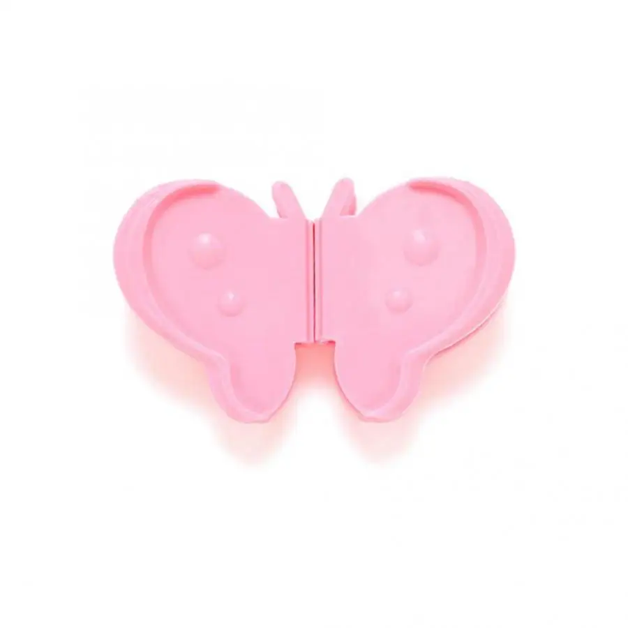 2 шт. в форме бабочки анти-ожоги кухонный инструмент Изоляционная Пластина зажимы ложка держатель - Цвет: Розовый