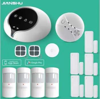 

GSM WIFI GPRS SMS Wireless Alarm System multi Languages GSM wifi burglar Alarm System
