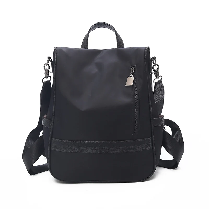 

New Luxury Brand Ladies Backpack Shoulder Bags Waterproof Nylon Women Travel School Backpack For Teenagers Girls Daypacks Black