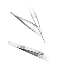 3 шт. Серебряный керамический Пинцет термостойкий Многофункциональный комплект ручных инструментов Непроводящий корпус из нержавеющей стали 12,3x1x1 см