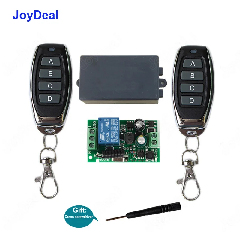 

433Mhz Universal Wireless Remote Control Switch AC 110V 220V 1CH Relay Receiver & RF 433 Mhz Remote Transmitter for Light Switch