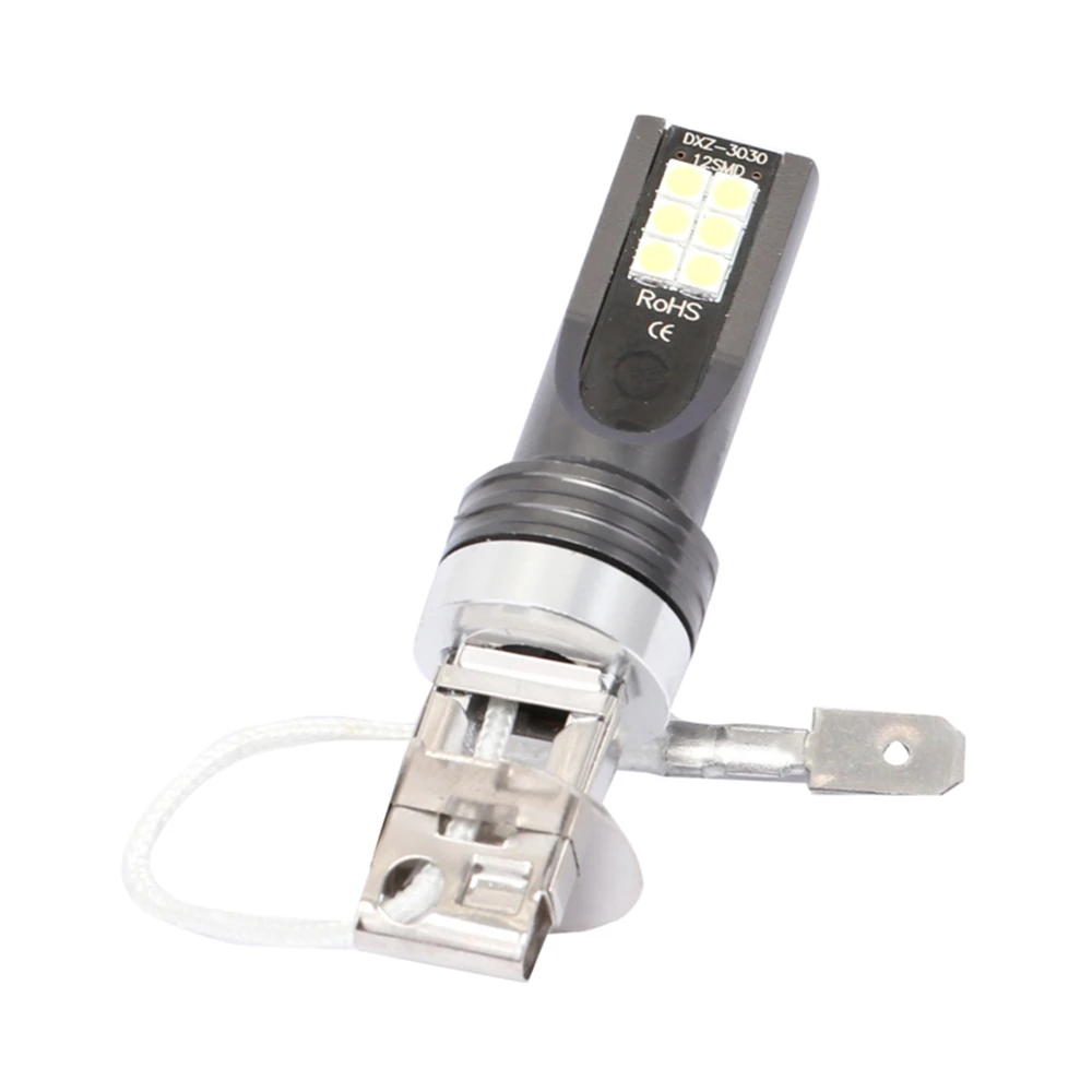 CJXMX 2 шт. H1 H3 Светодиодный светильник 12SMD 3030 1500LM супер яркий светодиодный