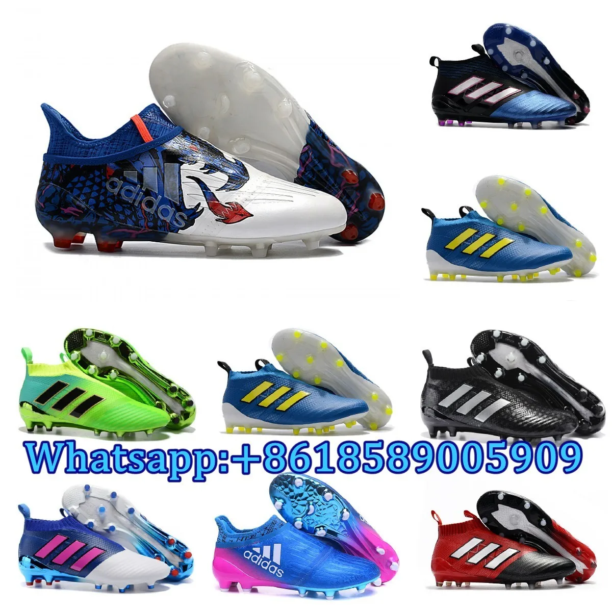 

2017 new High Ankle original FoOTBaLls BoOTs FG AG Outdoor SoCCeRs Ace 16 17 Purecontrols shoes eur 38-46 A076 1