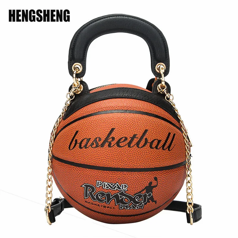 Трендовая круглая женская сумка для баскетбола стильная персональная креативная ручная сумка на плечо с цепочкой диагональная упаковка ZF9667