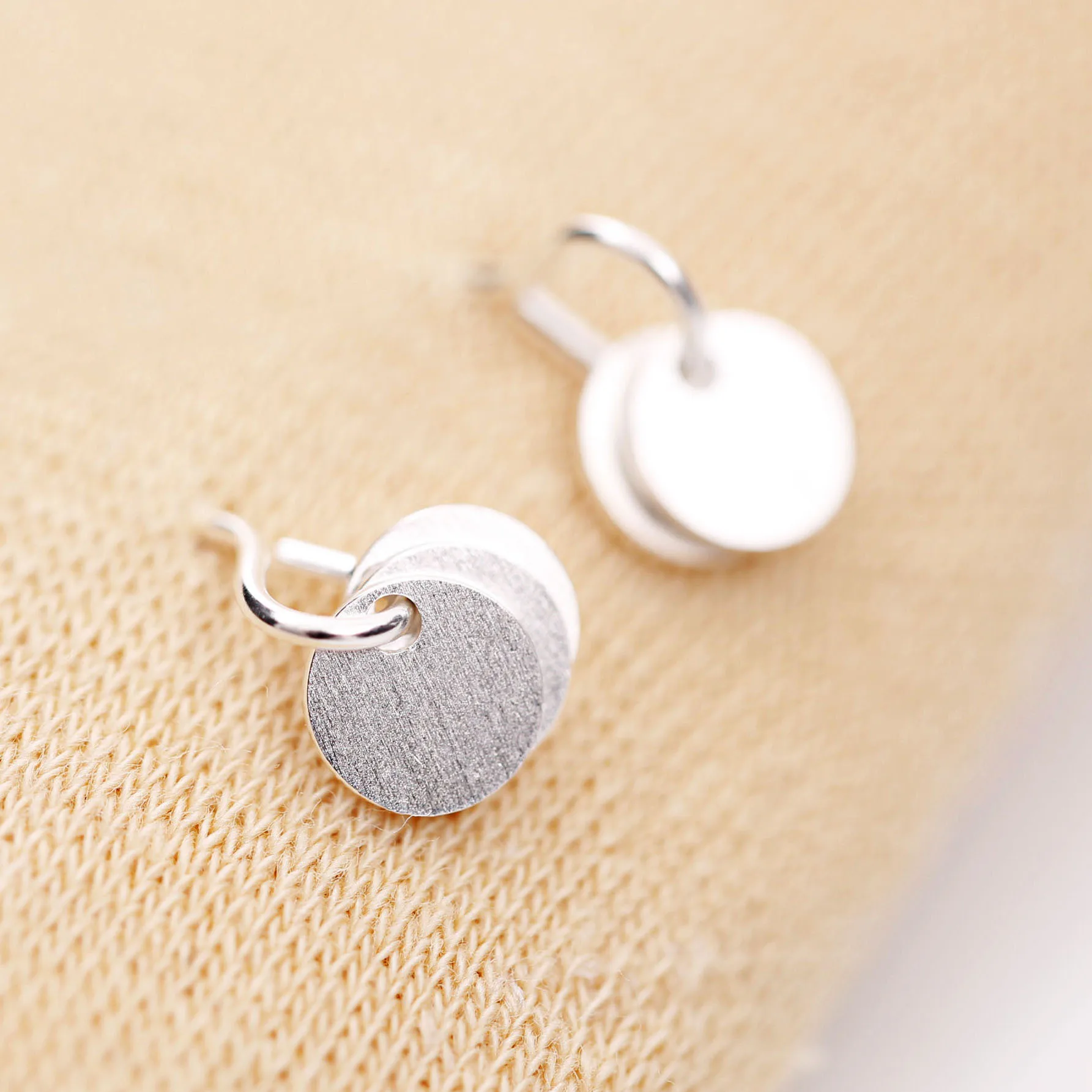 slice earrings 100% 925 Sterling silver Jewelry fashion Hypoallergenic Stud earrings for women gift