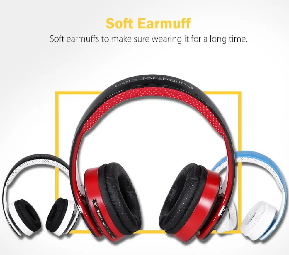 JKR 212B Wireless Bluetooth Earphone Headband Multicolorful Noise