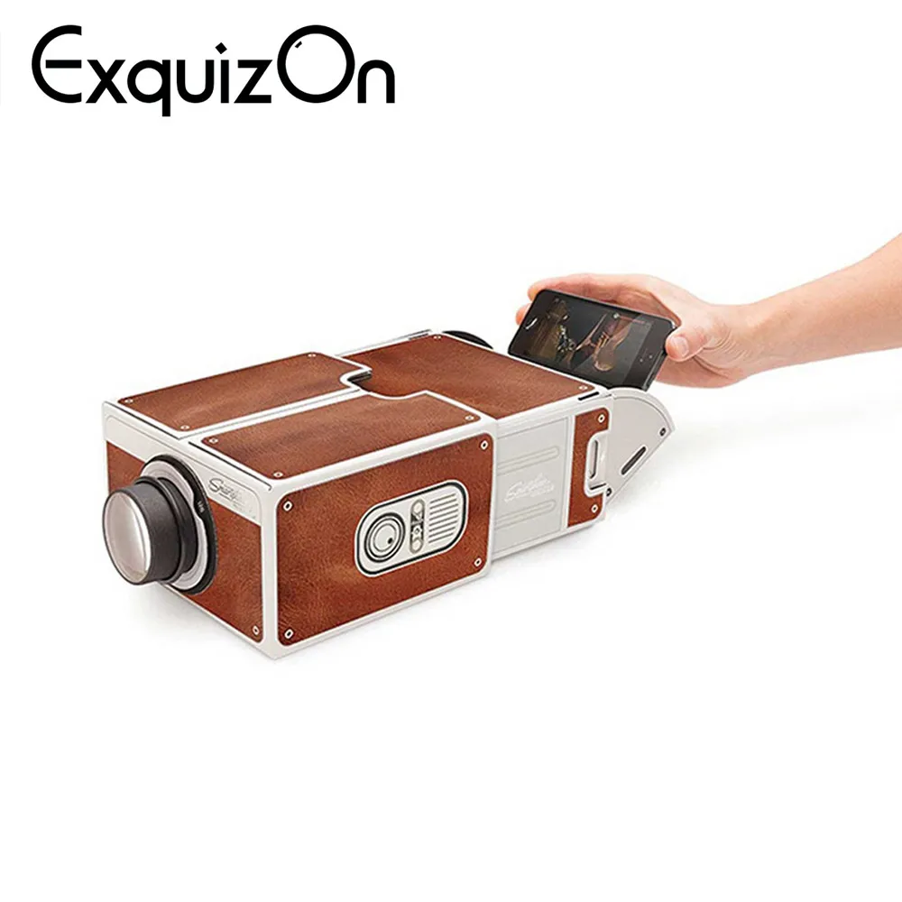

Exquizon Portable DIY projector Smart Phone Projector Cinema portable Mini Projector Toy Gift for Entertainment