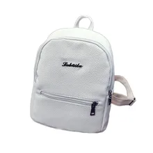 Filles Pur Sac À Dos Solide En Cuir de Haute Qualité Sac D’école Zipper Satchel Femmes Frais Épaule sac À Dos Mochilas Femininas #7115
