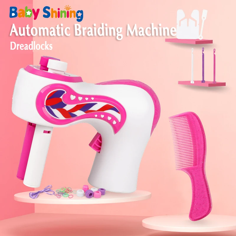 

Baby Shining Automatic Braiding Machine 3-strand Dreadlocks Tools Beauty Fashion Make up Pretend Toys for Girl Hairdresser Gift