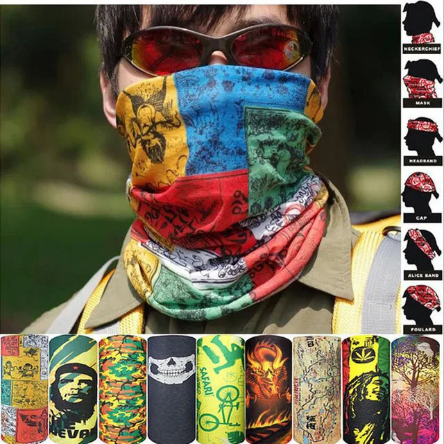 

Colorful Headband New Design Custom Pattern Tube Bandana Sports Headwear Cycling Men's Scarf Face Shield Headband Muslim Hijab