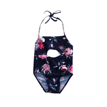 Комплект бикини с цветочным принтом для маленьких девочек; Купальник; купальный костюм; одежда для купания