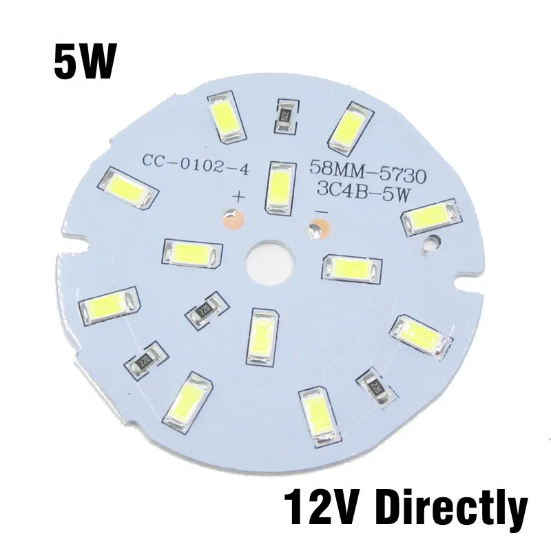 

50pcs 12v 3W 5W 7W 9W 12W 15W 21W Lamp Plate Needn't Driver Connect Light Source, 5730 SMD White/ Warm White lamp panel