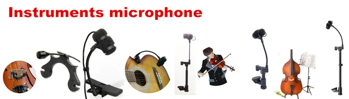 Профессиональный 40 м УВЧ инструмент саксофон тромбон Рог беспроводной микрофон конденсаторный микрофон 3,5 мм 6,35 мм разъем для записи музыки