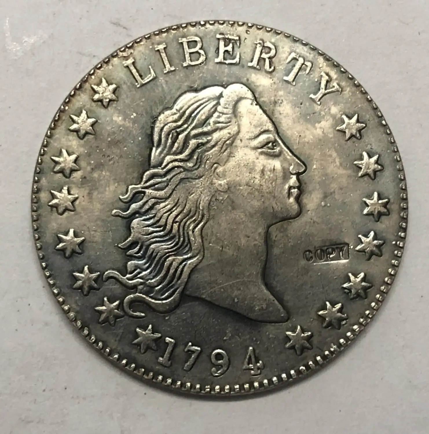 

1794 Flowing Hair bust Dollar Silver Plated Coin Exact Copy