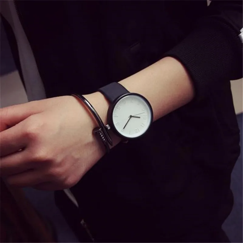 

Women's Watch Personality Dial Leather Belt Ladies Watch Analog Quartz Women's Watch Fashion Casual Student Female Clock saat #W