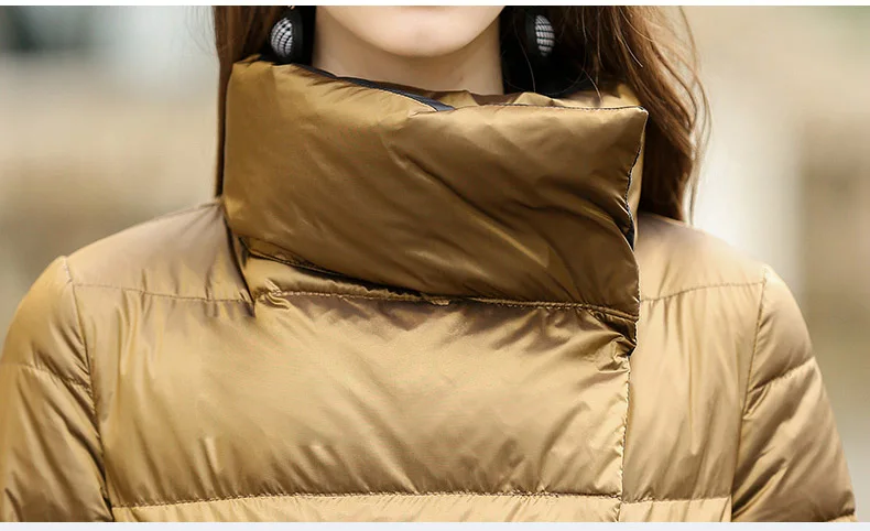 Two Side Wear Autumn Winter 90% White Duck Down Coat Women Light Down Long jacket Women warm Parkas A124