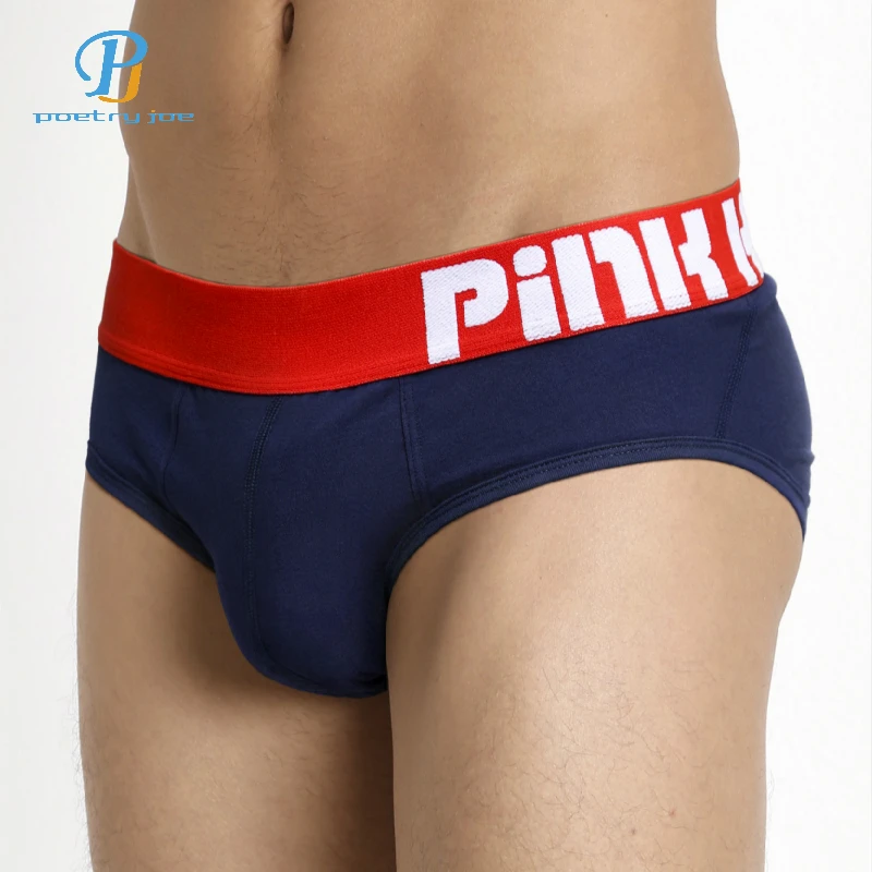 Pink Heroes Hot Men Briefs Underwear Pure Cotton Pure Color Sexy Trunks