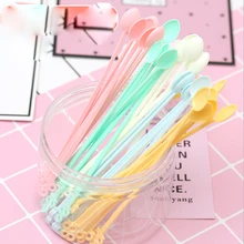 30 шт кофейная ложка конфетного цвета, ложка для перемешивания, мини пластиковый Миксер для кофе Джем-соус для магазина, домашнего бара(случайный цвет