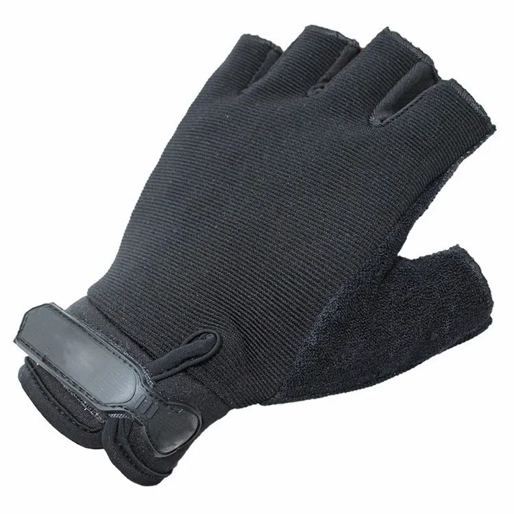 Открытый вождения тактические упражнения фитнес с половиной пальца перчатки спортивный без пальцев из микрофибры мужские и женские тренировочные перчатки - Цвет: Black