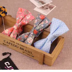 16 цветов высокого качества Новые Модные дизайнеры обувь для мужчин и женщин галстук-бабочка хлопок с цветочным принтом Для свадебной