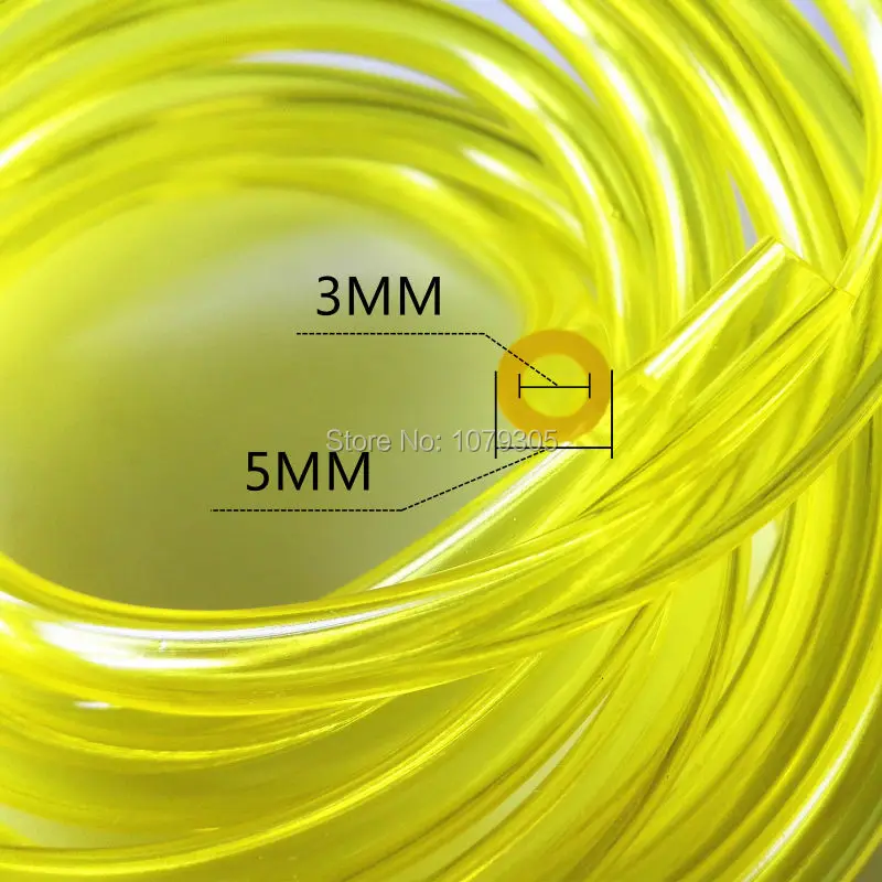 Кусторез топливный бак запасные части желтая масляная труба внутренний диаметр 3,00 мм 5 метров
