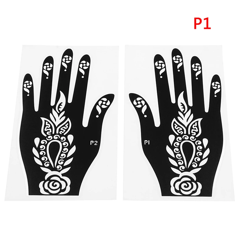 Новый 10 видов стилей 2 шт цветок кружева руки трафарет для татуировки хной Аэрограф Для блесток для Для женщин ручной нога руки ноги Body Art